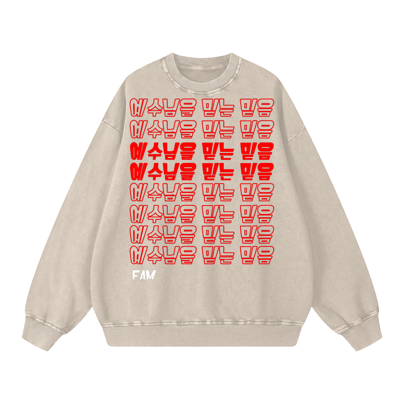 Faith in Jesus (KR) | Oversized Sweatshirt